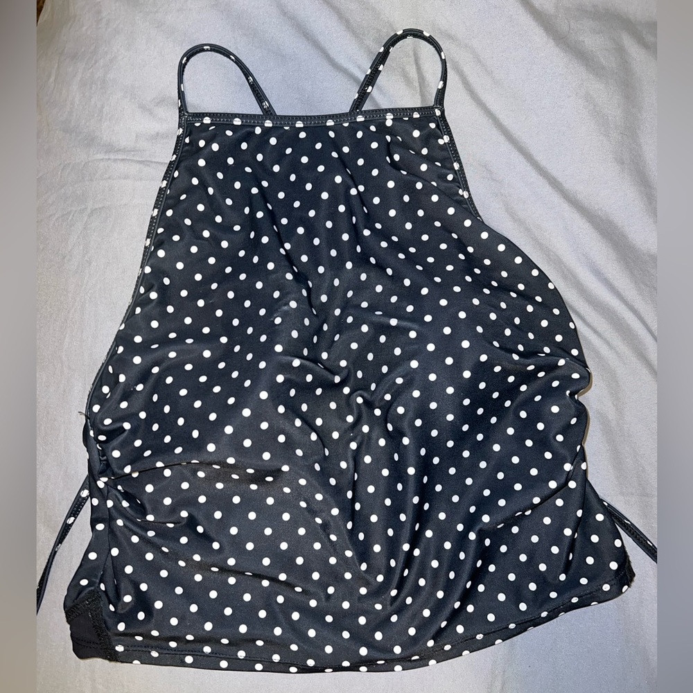 Black Polkadot Nani Swimwear Top